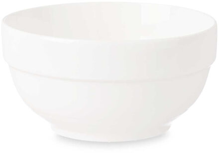 Vivalto Kommetjes/serveer schaaltjes - Kendai - porselein - D13 x H6.5 cm - ivoor wit - Stapelbaar