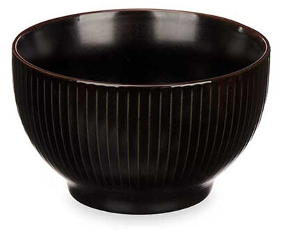 Vivalto Kommetjes/serveer schaaltjes - Mistique - porselein - D14 x H8 cm - zwart - Stapelbaar