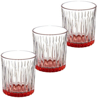 Vivalto Luxe Exotic Collection Drinkglazen set 6x stuks op oranje basis 330 ml - Drinkglazen Transparant