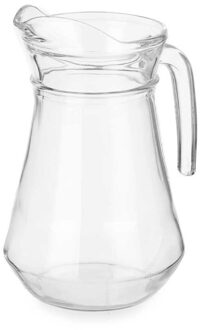 Vivalto schenkkan/water/wijn karaf - glas - transparant - 1000 ml