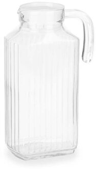 Vivalto schenkkan/water/wijn karaf - glas - transparant - 1800 ml - D15 x H26 cm - met dop