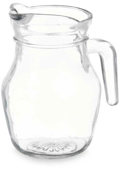 Vivalto schenkkan/water/ wijn karaf - glas - transparant - 500 ml - D9 x H13 cm