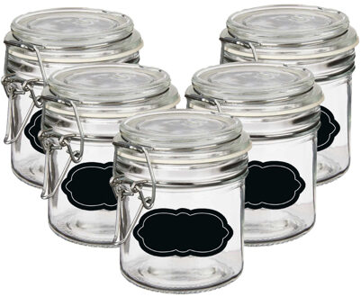 Vivalto Weckpot/inmaakpot - 10x - 250 ml - glas - met beugelsluiting - incl. etiketten