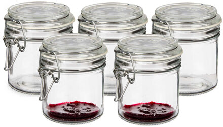 Vivalto Weckpot/inmaakpot - 5x - Tarro - 250 ml - glas - met beugelsluiting - 11 x 10 cm - luchtdicht