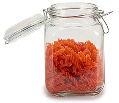 Vivalto Weckpot/inmaakpot - Caja - 1.2 L - glas - met beugelsluiting - luchtdicht - 11 x 17 cm