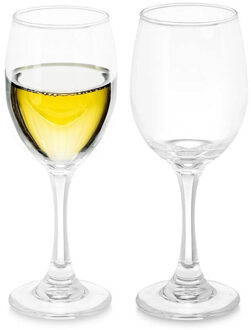 Vivalto Wijnglazen - 2x stuks - glas - 340 ml - vaatwasser bestendig - luxe waterglas