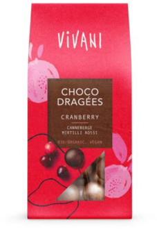 VIVANI Choco Dragees - cranberry - 75 gram - Beperkt houdbaar