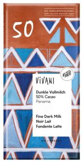 VIVANI Chocolade Melk Donker 50% Panama Bio (80g)