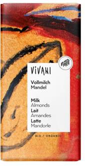 VIVANI Chocolade Melk Met Amandelen Bio (100g)