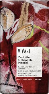 VIVANI Chocolade Puur Met Gekarameliseerde Amandelen (80g)