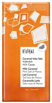 VIVANI Chocoladereep melk caramel met inca zout