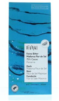 VIVANI Pure chocolade 75% Panama cacao fleur de sel - 80 gram