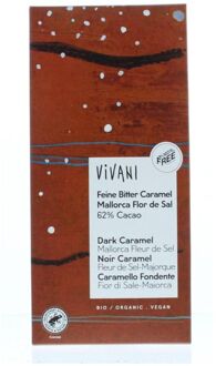 VIVANI Pure chocolade caramel fleur de sel 62% cacao - 80 gram