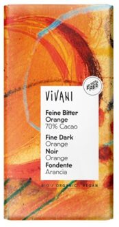 VIVANI Pure chocolade met sinaasappel - 80 gram