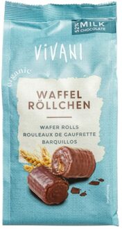 VIVANI Wafel rolletjes melk - 125 gram