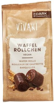 VIVANI Wafel rolletjes puur - 125 gram