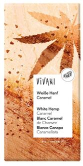 VIVANI Witte chocolade hennep karamel - 80 gram - Beperkt houdbaar