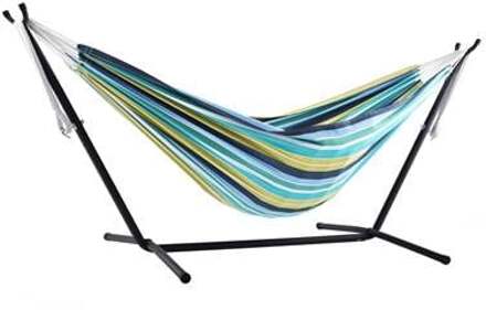 Vivere Combo Tweepersoons Hangmat met Standaard Multicolor