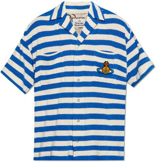Vivienne Westwood ‘Camp’ gestreept overhemd Vivienne Westwood , Blue , Heren - L,M,S