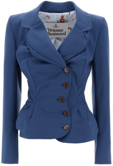 Vivienne Westwood Draped Slim-Fit Tailored Jacket Vivienne Westwood , Blue , Dames - S,Xs