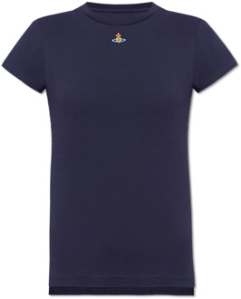 Vivienne Westwood Peru T-shirt met logo Vivienne Westwood , Blue , Dames - M,S,Xs,2Xs