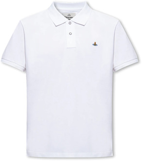 Vivienne Westwood Polo shirt met logo Vivienne Westwood , White , Heren - 2Xl,L,M