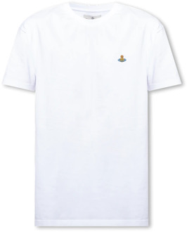 Vivienne Westwood T-shirt met logo Vivienne Westwood , White , Heren - 2Xl,Xl,L,M