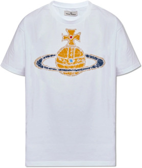 Vivienne Westwood ‘Time Machine’ T-shirt met print Vivienne Westwood , White , Heren - 2Xl,M,S