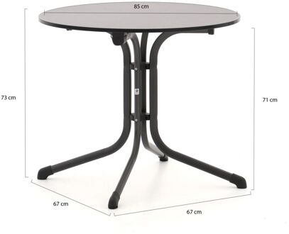 Vivodur klaptafel ø 85cm (h:73cm) - Laagste prijsgarantie! Grijs