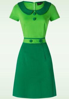 Vixen Collard Mod jurk in groen