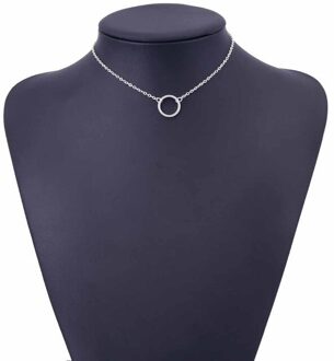 VKME Mode Eenvoudige Sierlijke Gouden Choker Karma Ketting Bohemian Sieraden Cadeaus voor Haar zilver