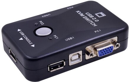 Vkwin 2 Port Usb 2.0 Kvm Switch Vga Svga Switch Splitter Box Voor Toetsenbord Muis Monitor Adapter