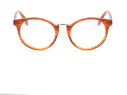 Vl1625 Ronde Acetaat Bril Bruin - One Size