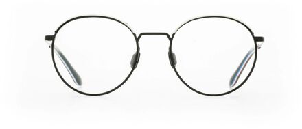 Vl1822 Ronde Metalen Bril Zwart - One Size