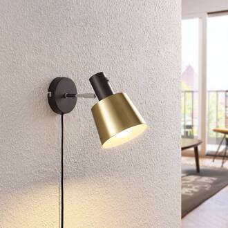 Vlada wandlamp voor lezen, messing, zwart mat messing, mat zwart