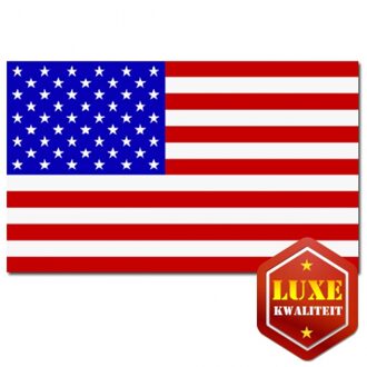 Vlag Amerika - USA - 150 x 100 cm - polyester - versiering - feestartikelen - binnen en buiten Multi