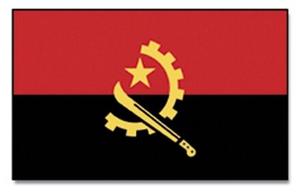 Vlag Angola 90 x 150 cm feestartikelen Multi
