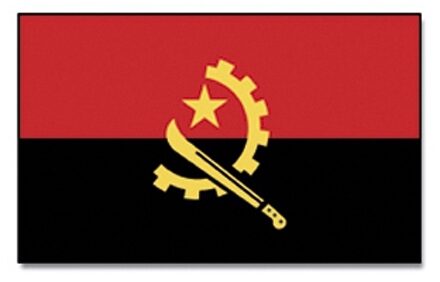 Vlag Angola - 90 x 150 cm - landen thema - supporter/fan decoratie artikelen