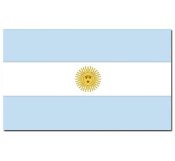 Vlag Argentinie - 90 x 150 cm - feestartikelen - Landen thema - supporter - decoratie - met ringen