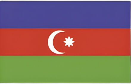 Vlag Azerbeidzjan - 90 x 150 cm - Azerbeidzjaanse Vlaggen - Az?rbaycan / Azerbaijani Multi