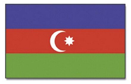 Vlag Azerbeidzjan 90 x 150 cm feestartikelen - Azerbeidzjan landen thema supporter/fan decoratie artikelen