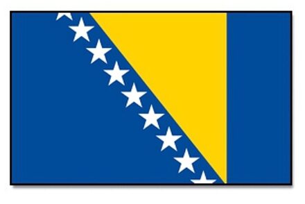 Vlag Bosnie en Herzegovina 90 x 150 cm feestartikelen - Bosnie en Herzegovina landen thema supporter/fan decoratie artikelen