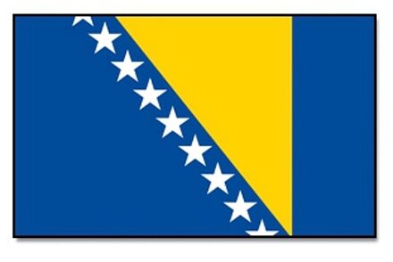 Vlag Bosnie en Herzegovina 90 x 150 cm feestartikelen Multi