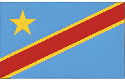 Vlag Congo - 90 x 150 cm - polyester - feestartikelen