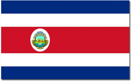 Vlag Costa Rica 90 x 150 cm feestartikelen - Costa Rica landen thema supporter/fan decoratie artikelen