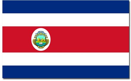 Vlag Costa Rica - 90x150 cm - polyester - met ophangringen