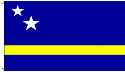 Vlag Curacao met ringen 90 x 150 cm