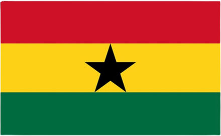 Vlag Ghana - 90 x 150 cm - polyester - versiering - feestartikelen
