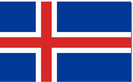 Vlag IJsland 90 x 150 cm feestartikelen - IJsland landen thema supporter/fan decoratie artikelen