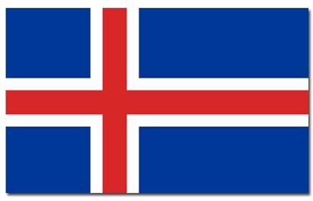 Vlag IJsland 90 x 150 cm feestartikelen